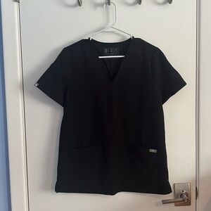 Figs Classic Black Scrub Top